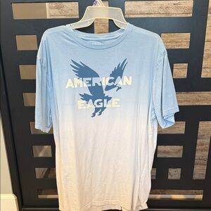 American Eagle Outfitters Light Blue Graphic Tee